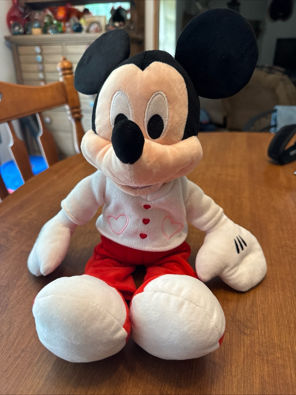 Disney Mickey Mouse Plush Toy - Red & Black Valentine’s Day 17”